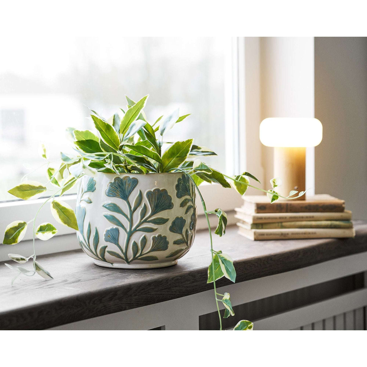 PolsterOase Möbel – Blumentopf, Keramik, Weiß, Mix ø22, 5 x 17, 5 cm – Ansicht 8