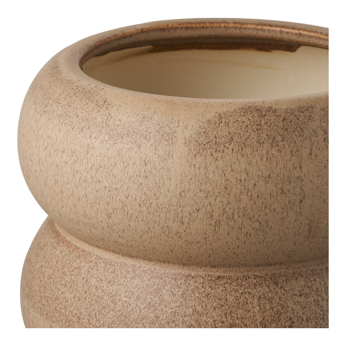 PolsterOase Möbel – Blumentopf aus Keramik, Braun, Ø 19 cm – Ansicht 3