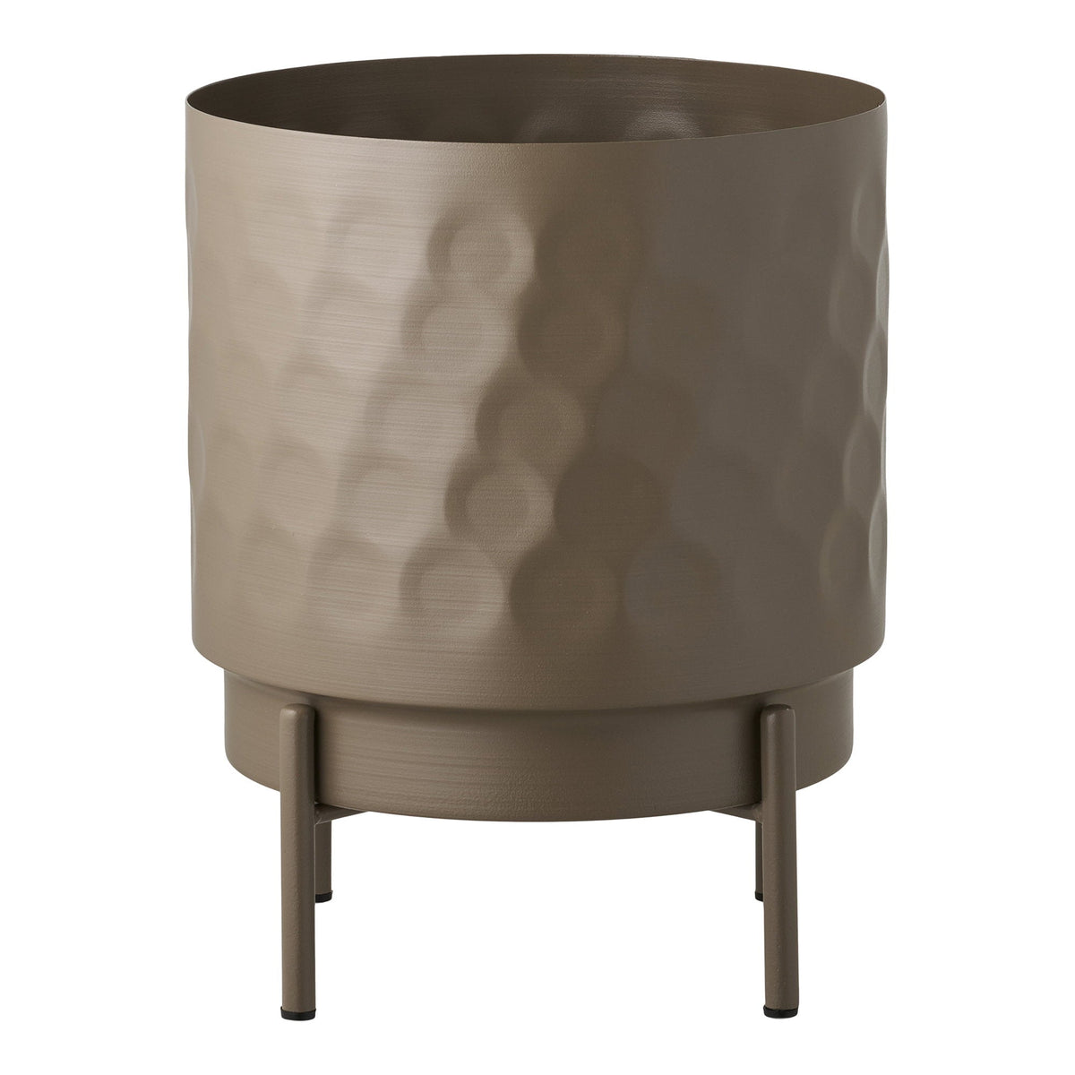 PolsterOase Möbel – Blumentopf aus Stahl, Braun, Ø 21 cm – Ansicht 3