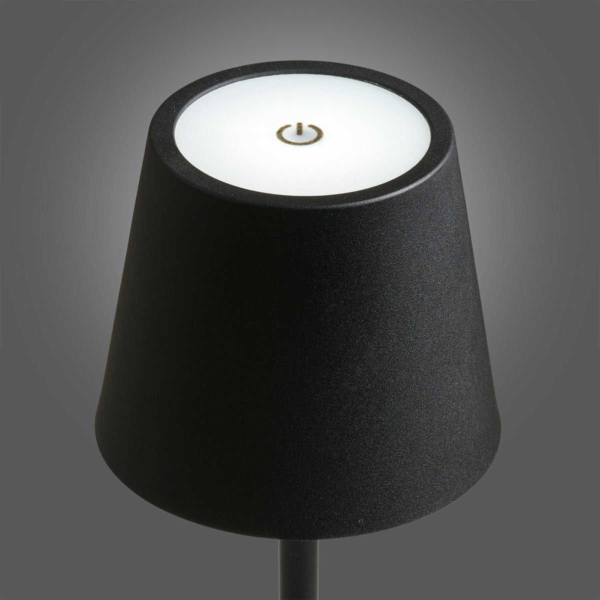 PolsterOase Möbel – Bradford Akku, Tischlampe aus Metall und Fiberglas, Schwarz – Ansicht 4