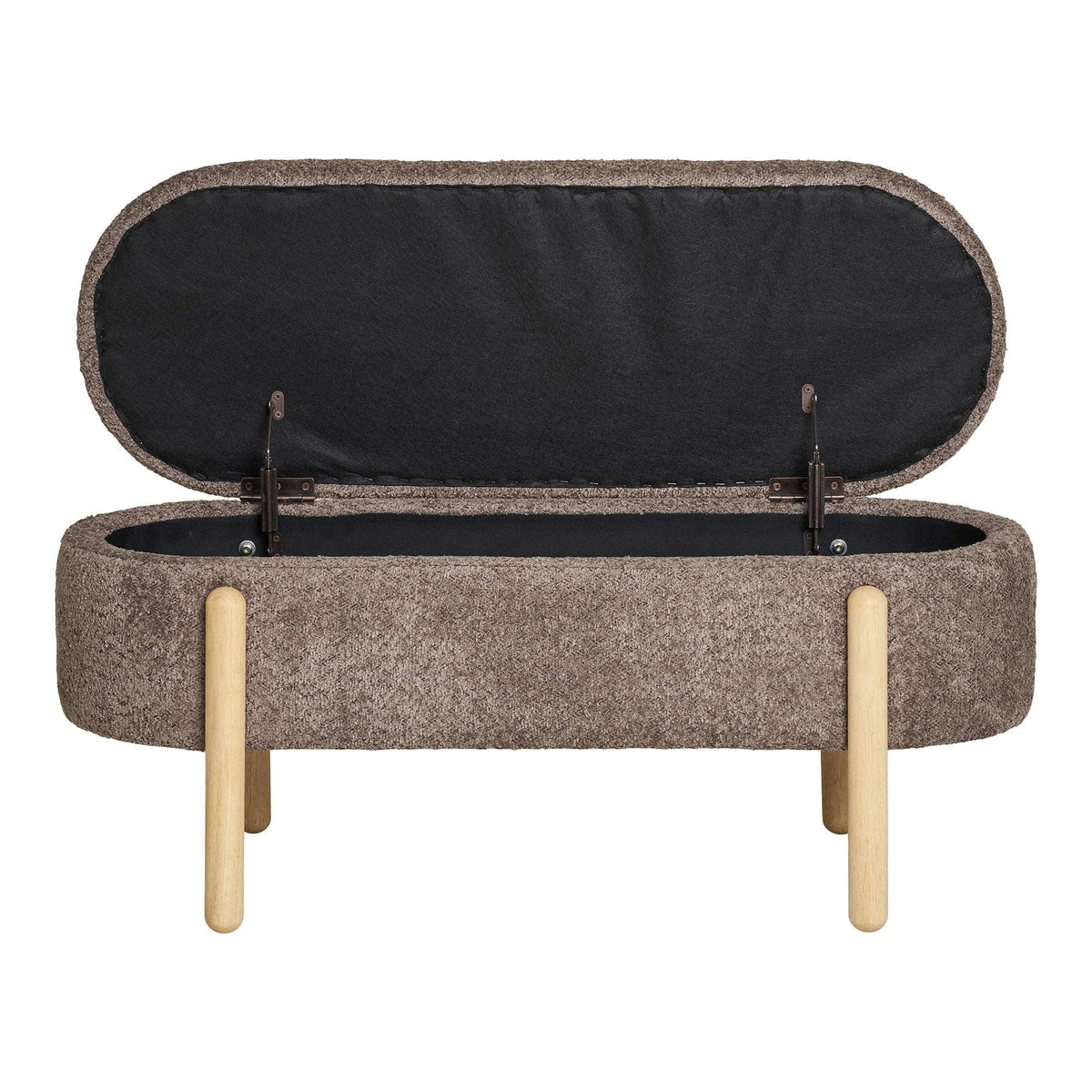 PolsterOase Möbel – Branca Sitzbank mit Stauraum, Braun/Natur, 97 cm – Ansicht 5