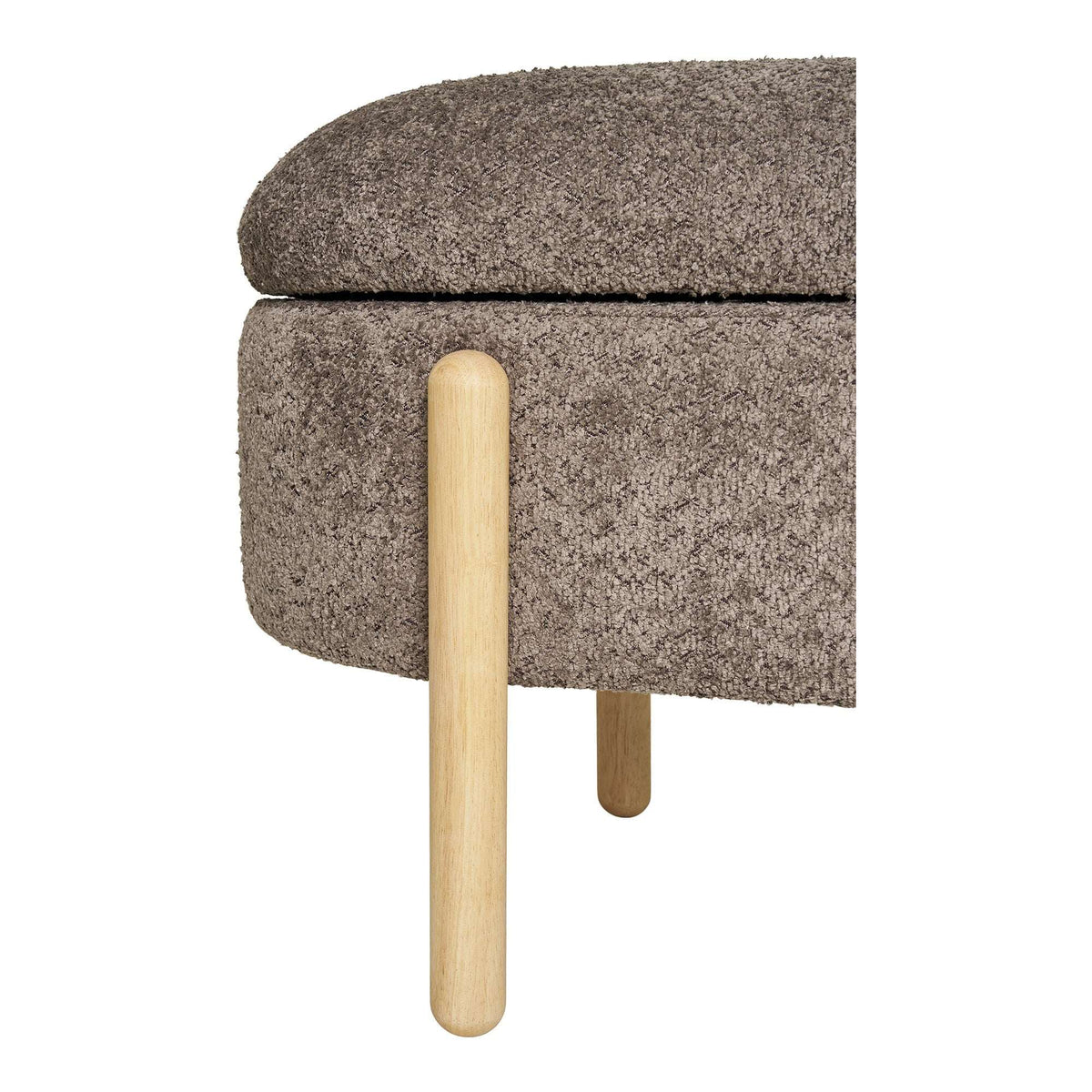 PolsterOase Möbel – Branca Sitzbank mit Stauraum, Braun/Natur, 97 cm – Ansicht 7