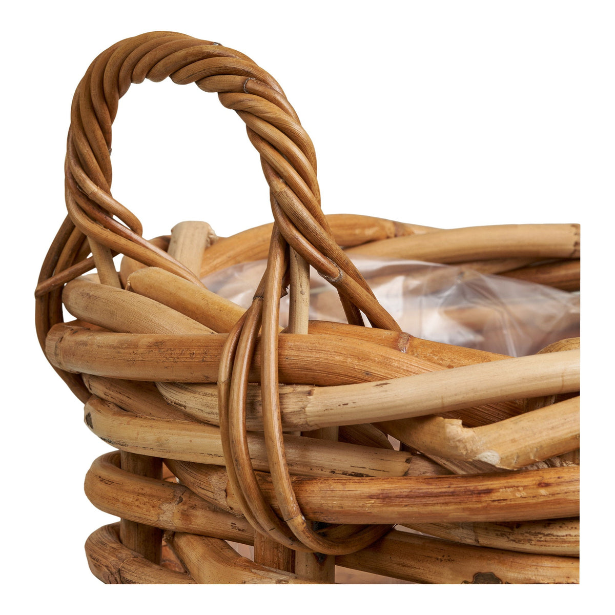 PolsterOase Möbel – Burton Aufbewahrungskörbe aus Kubu, Rattan, 3er, Set, Natur – Ansicht 3