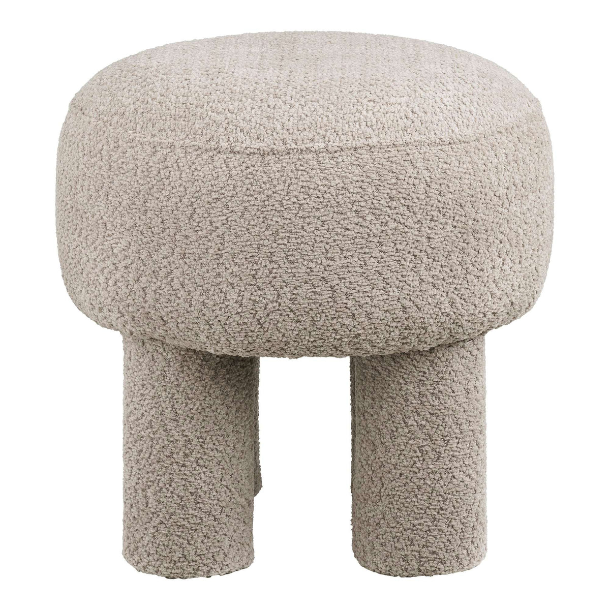 PolsterOase Möbel – Canberra Pouf, Hellgrau, Ø 43 cm – Ansicht 3