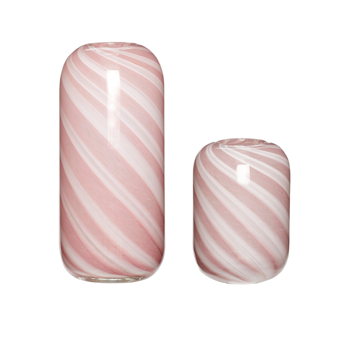 PolsterOase Möbel – Candy Vasen aus mundgeblasenem Glas, 2er, Set