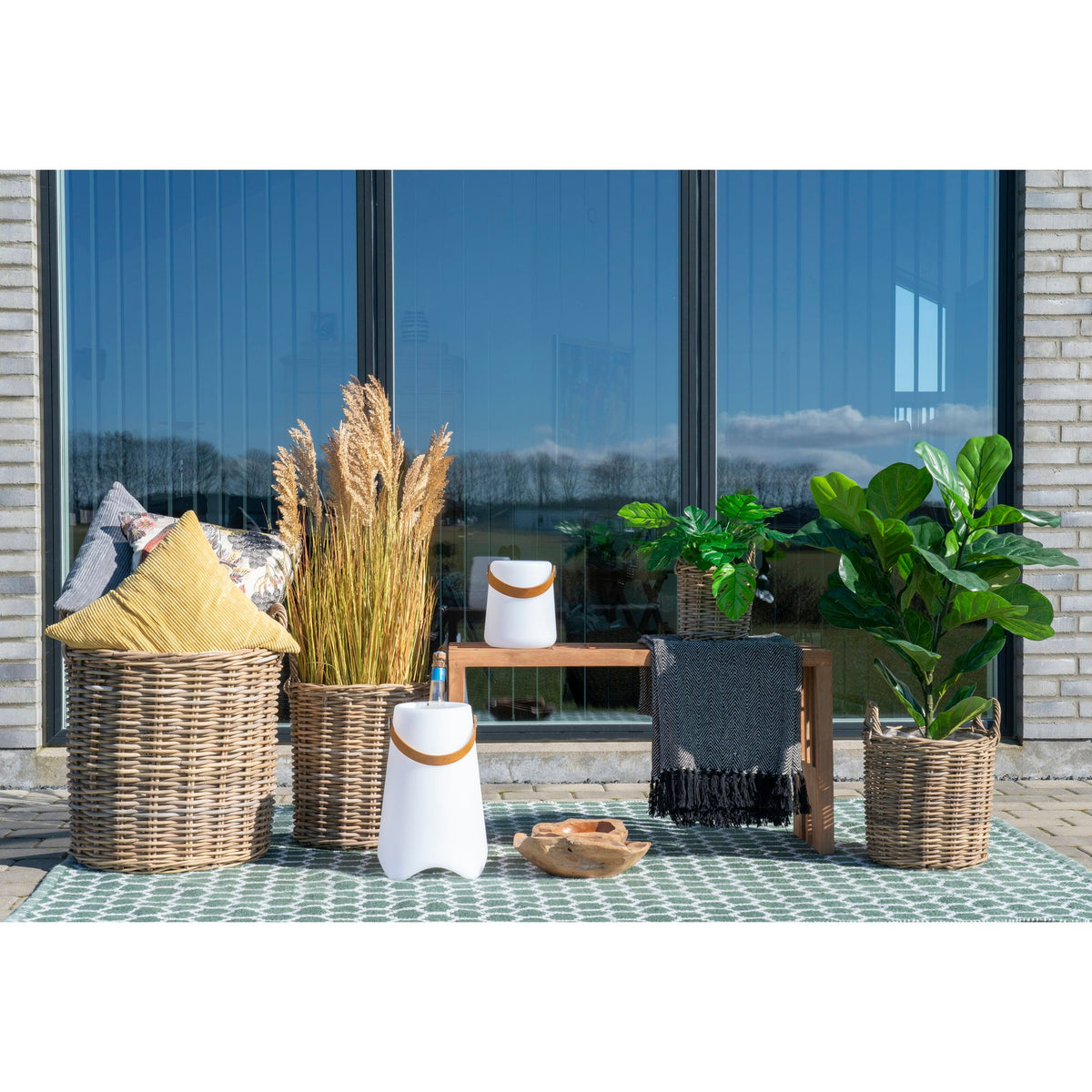 PolsterOase Möbel – Caor Aufbewahrungskörbe aus Kubu, Rattan, 4er, Set – Ansicht 8
