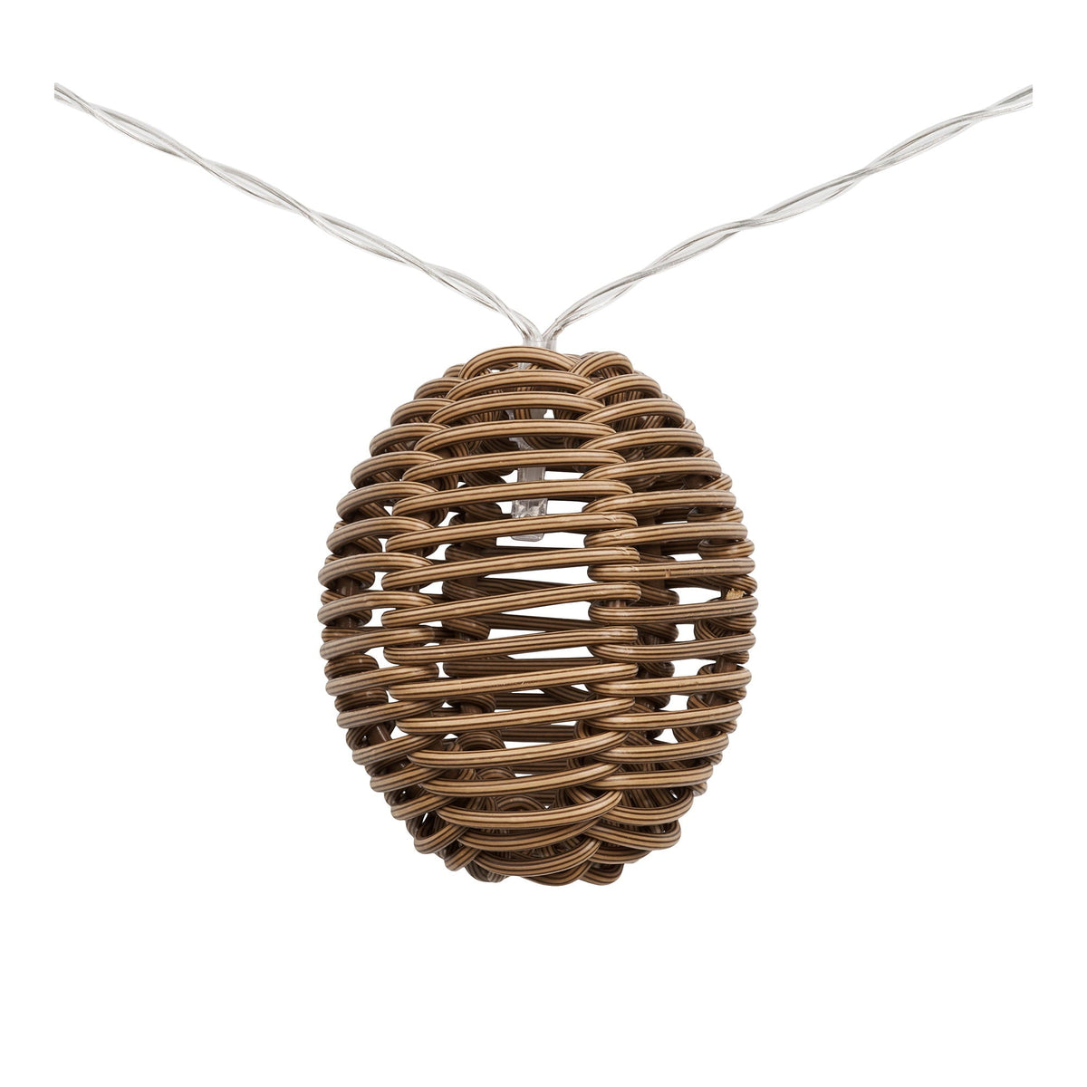PolsterOase Möbel – Carlisle Lichterkette aus Polyrattan und Metall, Natur/Schwarz – Ansicht 3