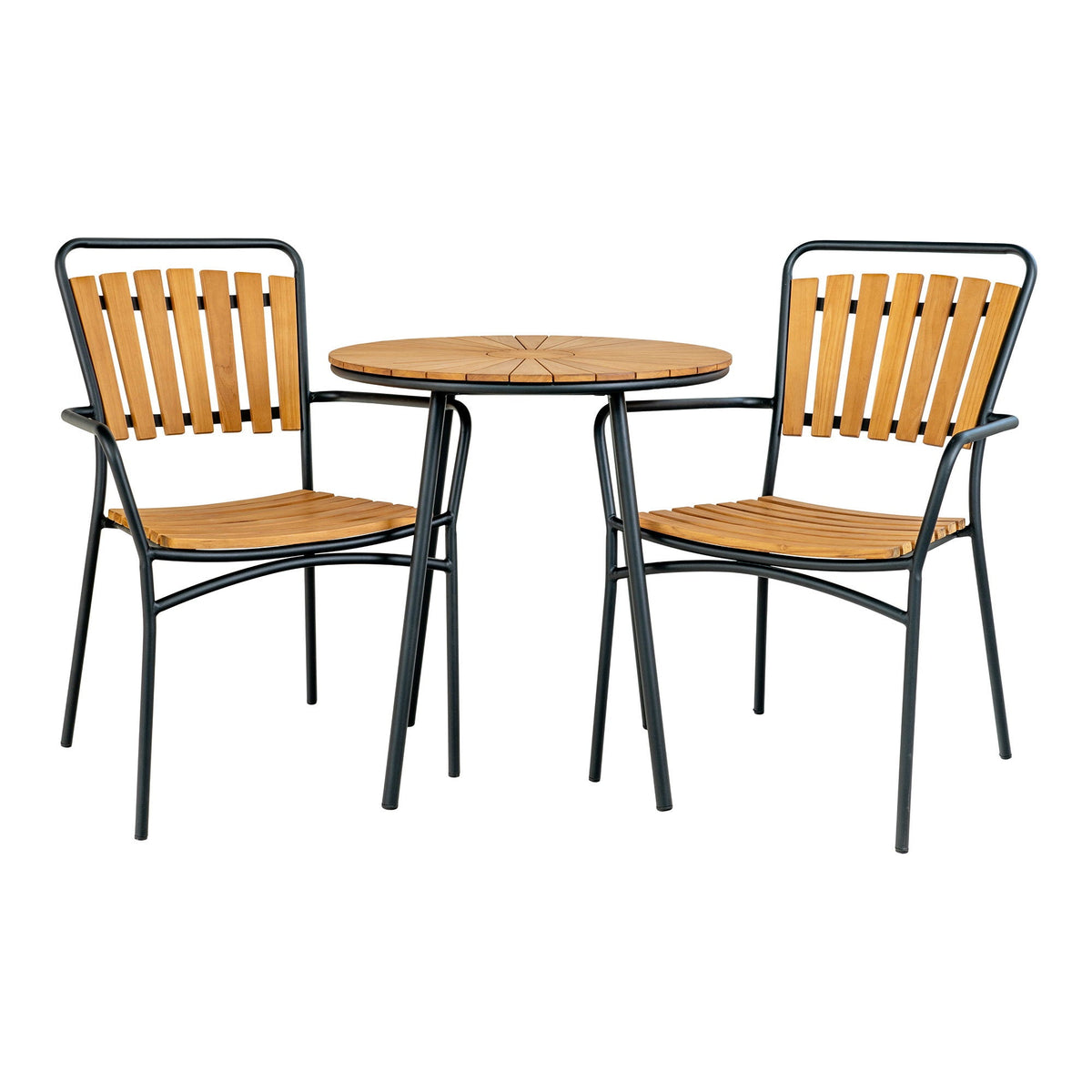 PolsterOase Möbel – Cleveland Bistrotisch aus Teakholz, Ø 70 cm – Ansicht 4