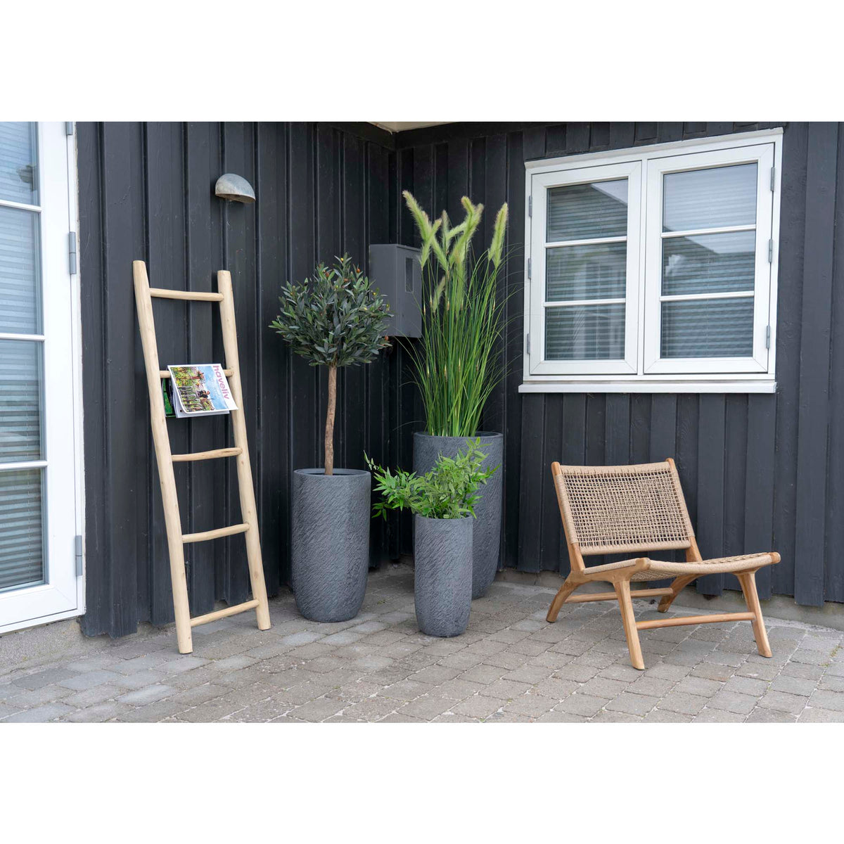 PolsterOase Möbel – Dekoleiter aus Teakholz, Natur, 50 × 150 cm – Ansicht 5