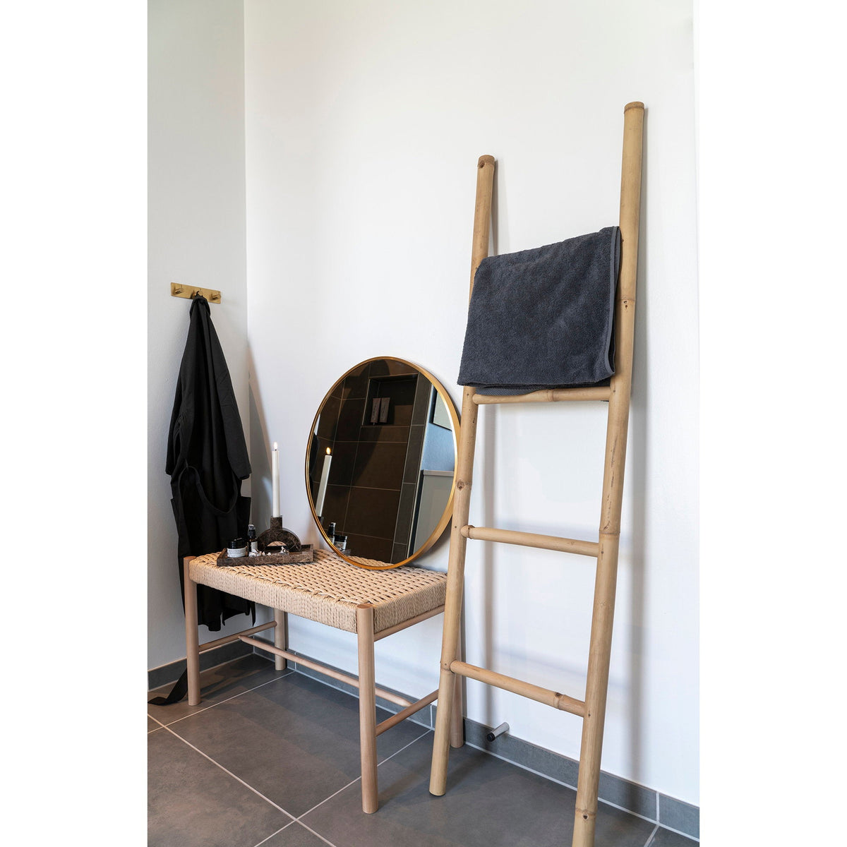 PolsterOase Möbel – Dekoleiter aus Teakholz, Natur, 50 × 150 cm – Ansicht 8