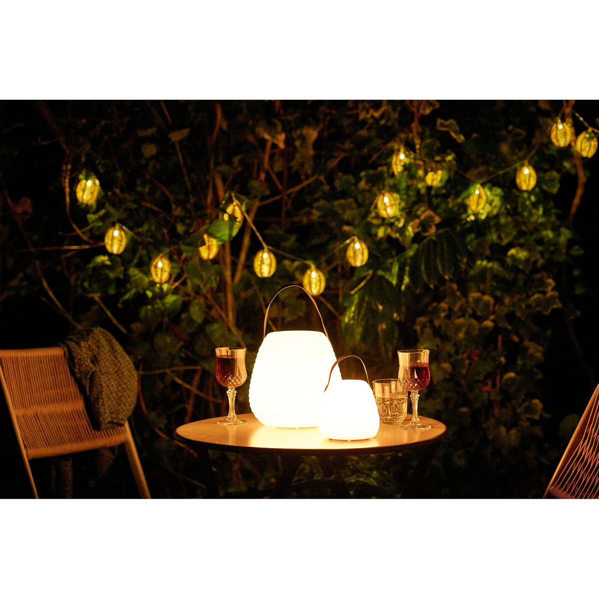 PolsterOase Möbel – Derry Akku, LED, Lampe aus PE, Weiß, 12 cm – Ansicht 9