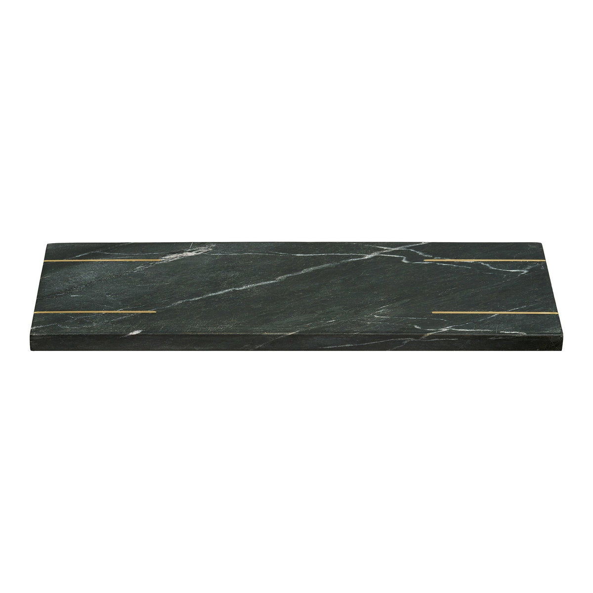 PolsterOase Möbel – Diu Tray, Tablett, Marmor, schwarz/messing, 38 x 12, 5 cm – Ansicht 3