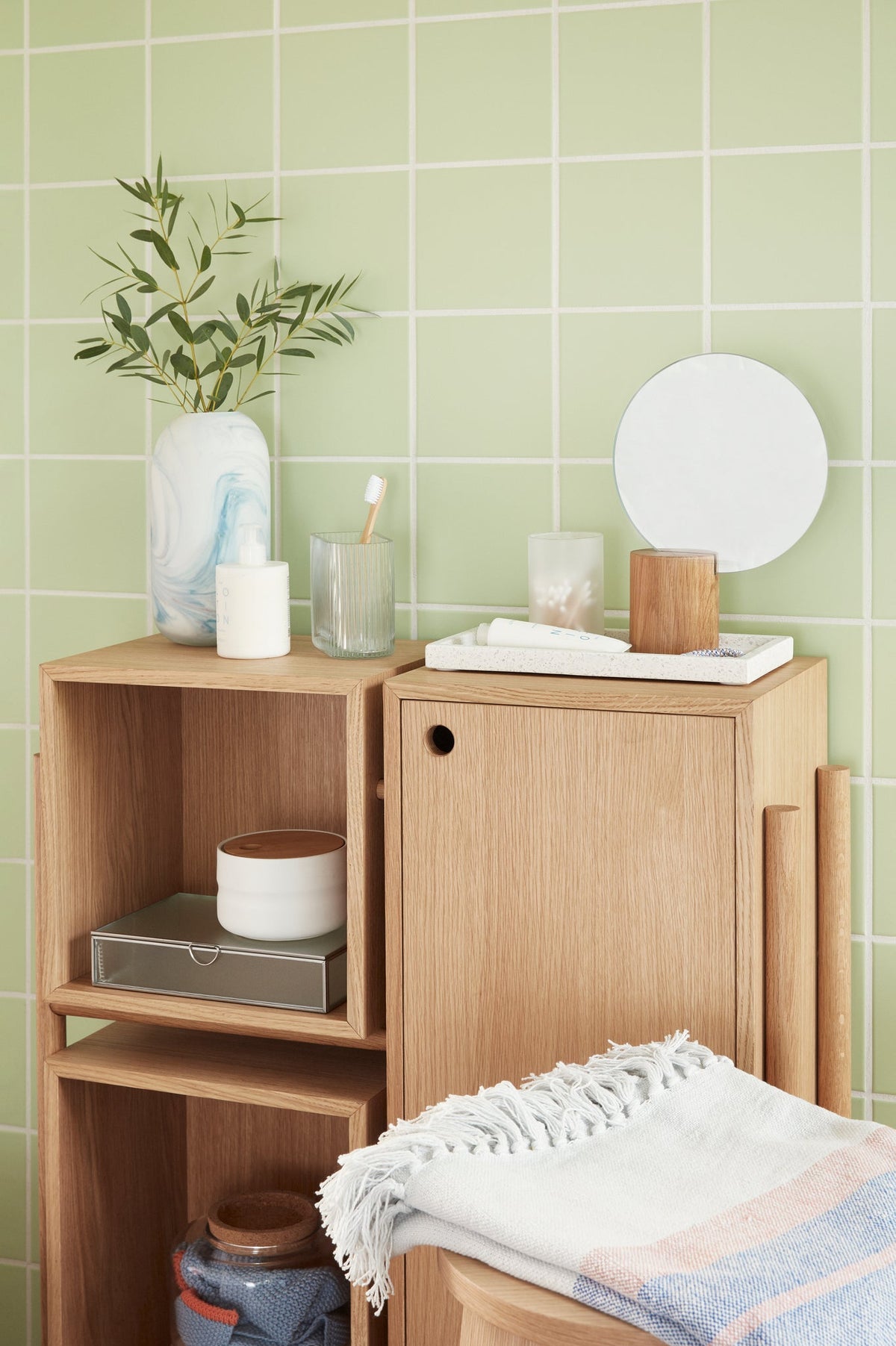 PolsterOase Möbel – Elements Vasen aus mundgeblasenem Glas, 3er, Set, Klar – Ansicht 4