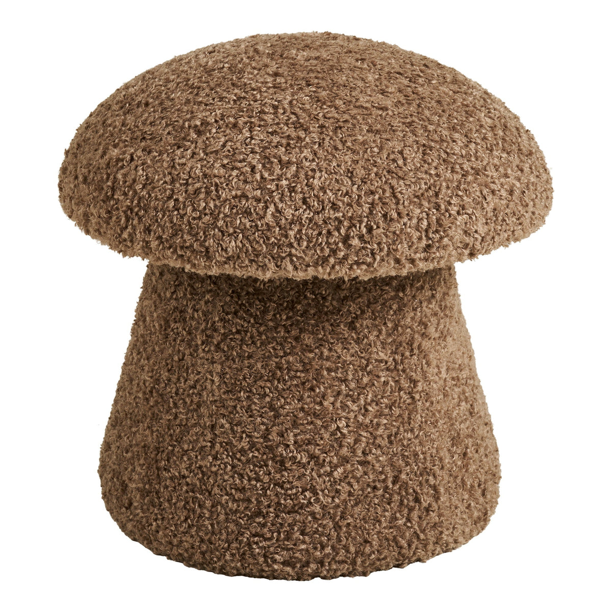 PolsterOase Möbel – Enna Pouf mit Kunstfellbezug, Braun, Ø 45 cm