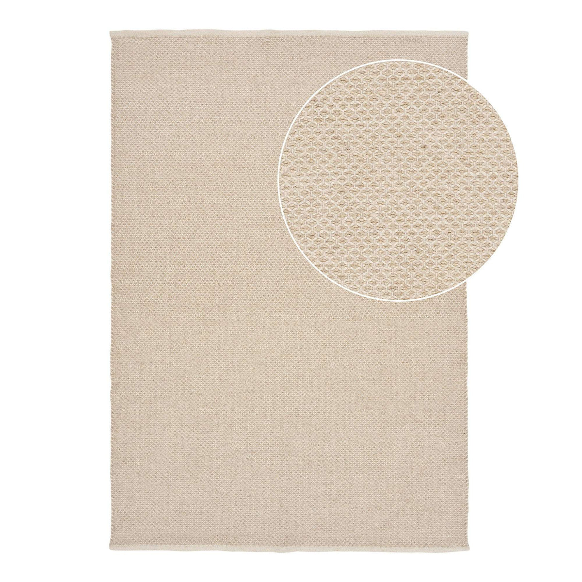PolsterOase Möbel – Gaya Teppich aus Wollmischung, Beige, 200 × 300 cm