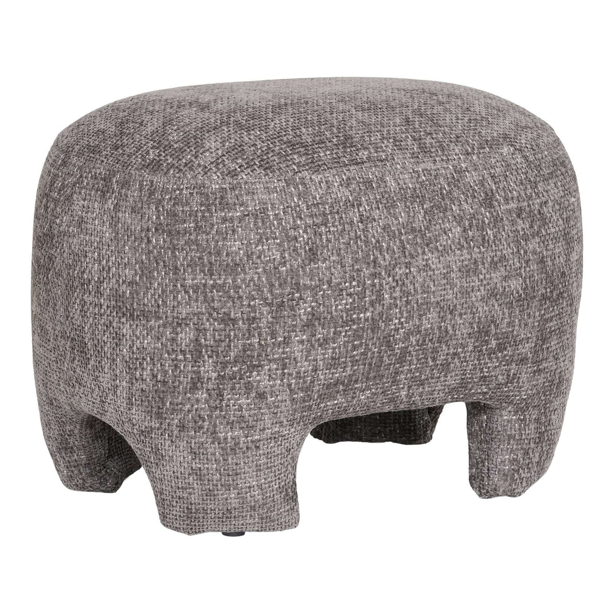 PolsterOase Möbel – Nazare Sitzhocker aus Multiplex, Grau, 53 × 41 cm