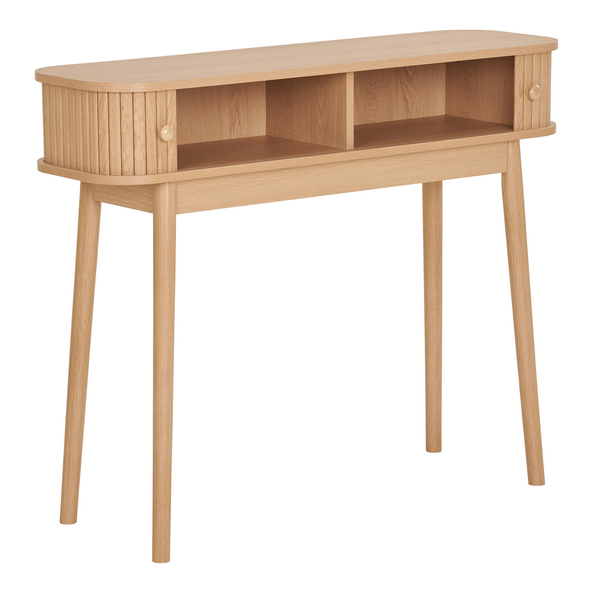 PolsterOase Möbel – Nikko Konsolentisch, 2 Türen, natur, 100 x 30 x 80 cm – Ansicht 4
