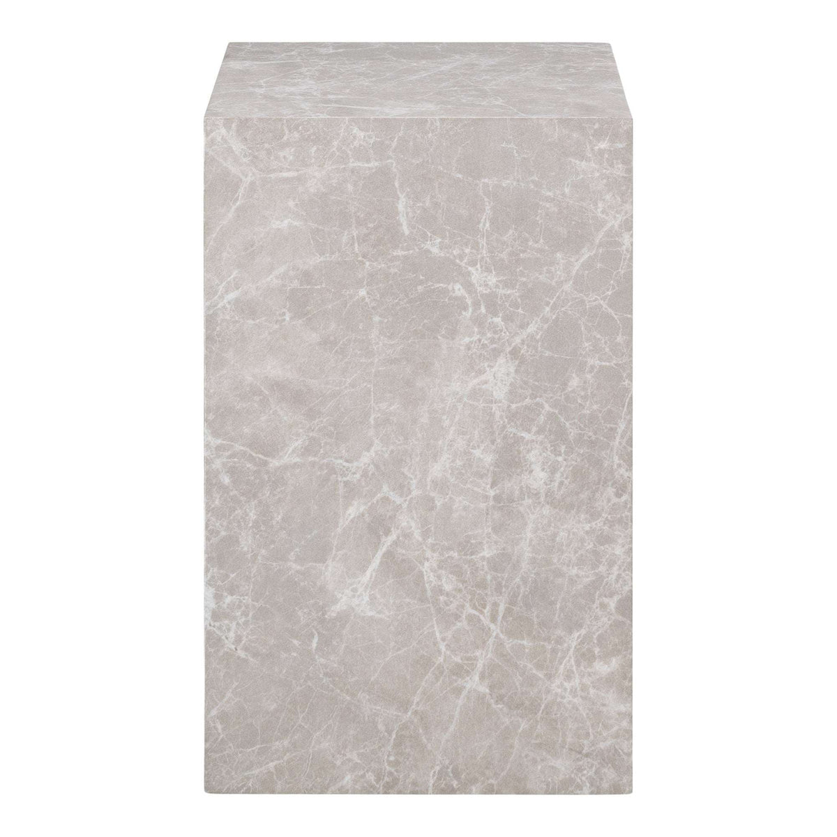 PolsterOase Möbel – Prague Beistelltisch in Marmoroptik, Beige, 30 × 30 cm – Ansicht 3