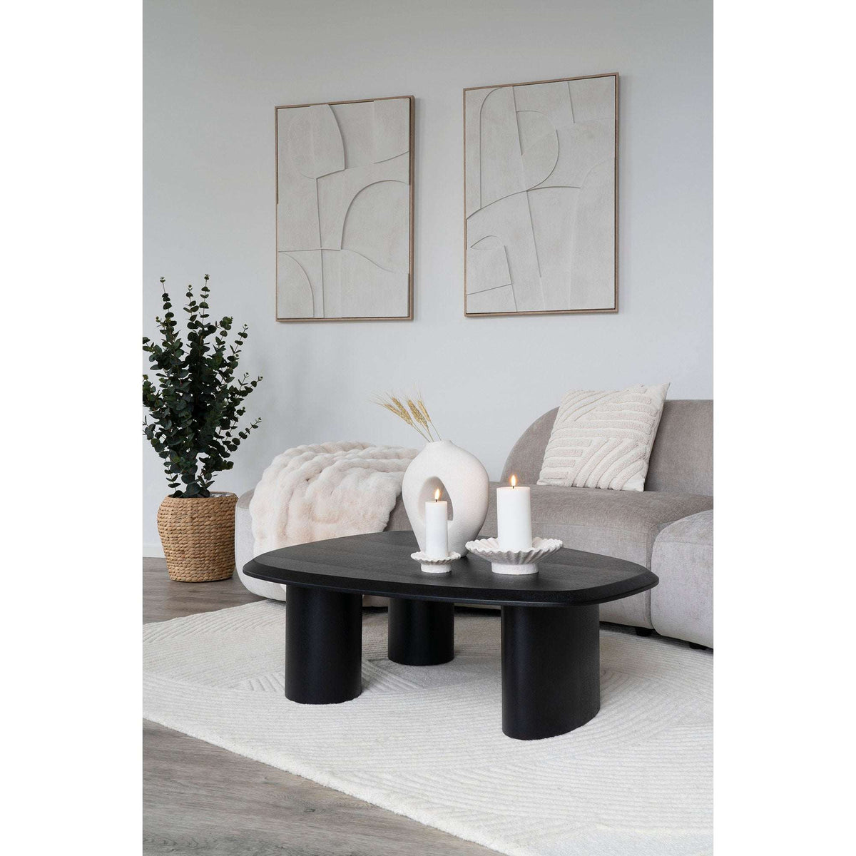 PolsterOase Möbel – Pune Teppich aus Schurwolle, handgetuftet, Elfenbein, 160 × 230 cm – Ansicht 2
