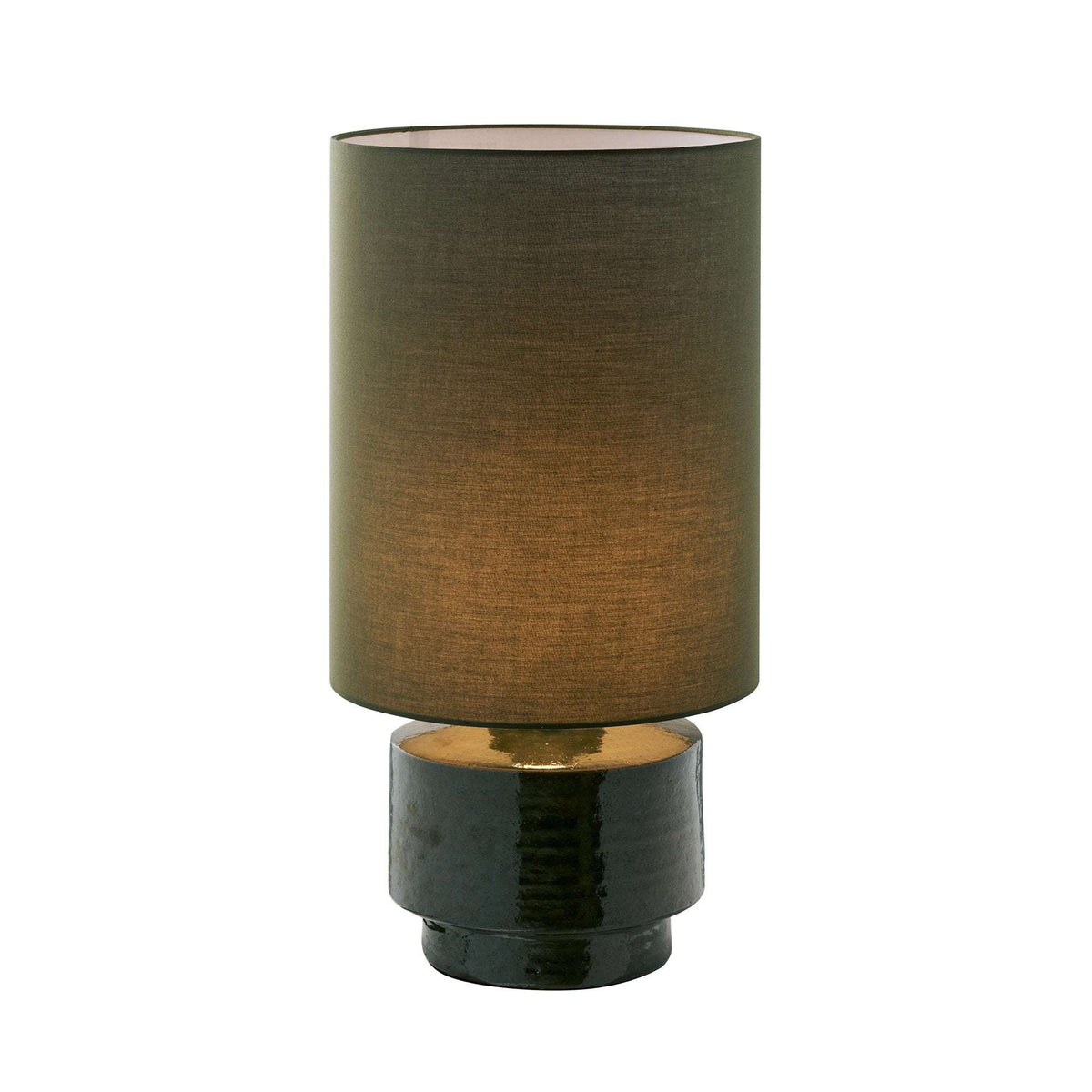 PolsterOase Möbel – Sibsey Tischlampe aus Steinzeug, Grün – Ansicht 3