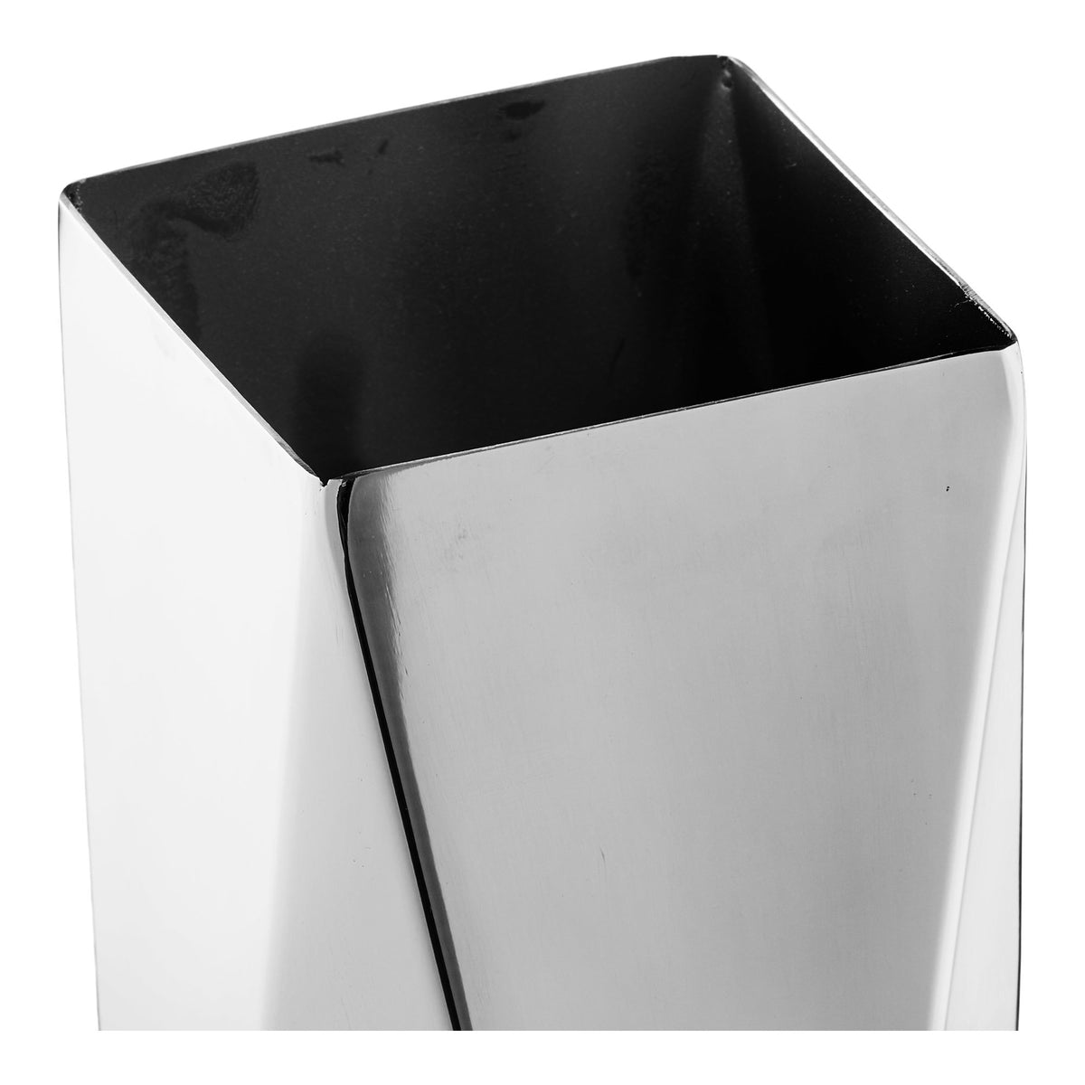 PolsterOase Möbel – Vase aus Edelstahl, Silber, 8 × 8 × 23 cm – Ansicht 3