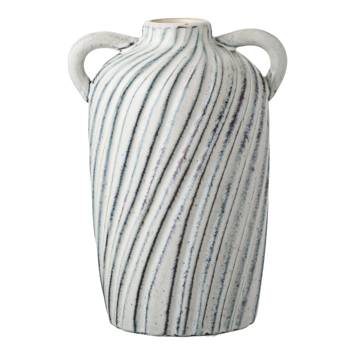 PolsterOase Möbel – Vase aus Keramik, Blau, 15, 5 × 14 × 22 cm