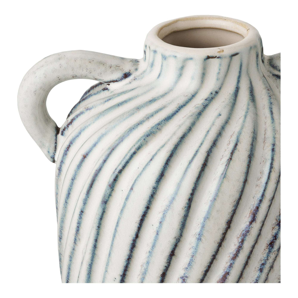 PolsterOase Möbel – Vase aus Keramik, Blau, 15, 5 × 14 × 22 cm – Ansicht 4