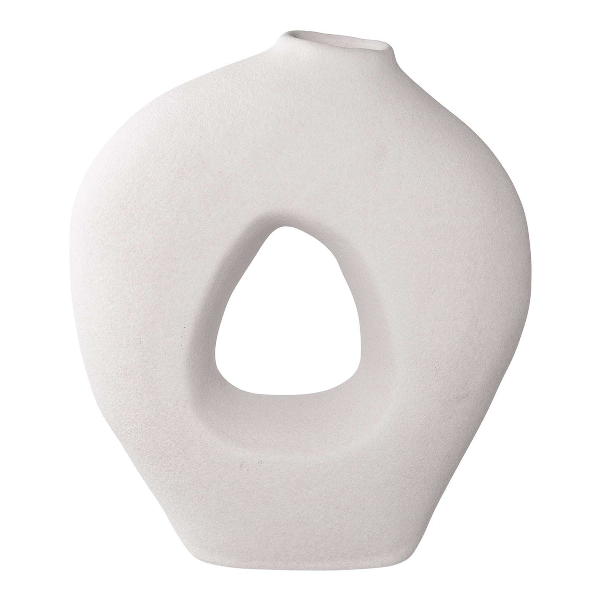 PolsterOase Möbel – Vase aus Keramik, Weiß, 24 × 10, 5 × 27, 8 cm