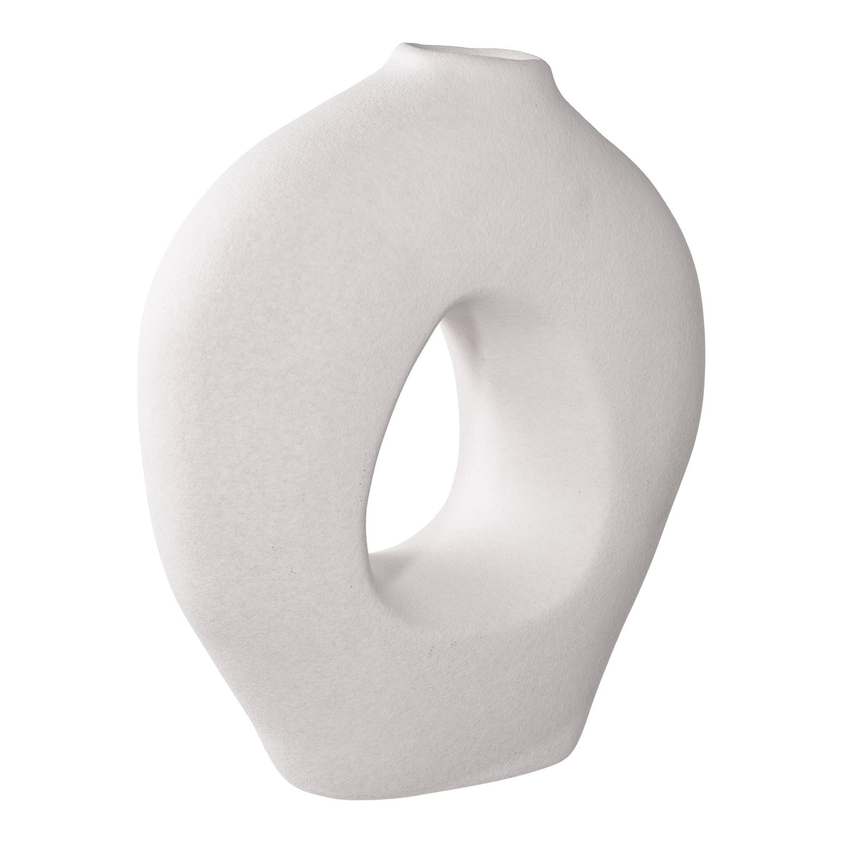 PolsterOase Möbel – Vase aus Keramik, Weiß, 24 × 10, 5 × 27, 8 cm – Ansicht 3