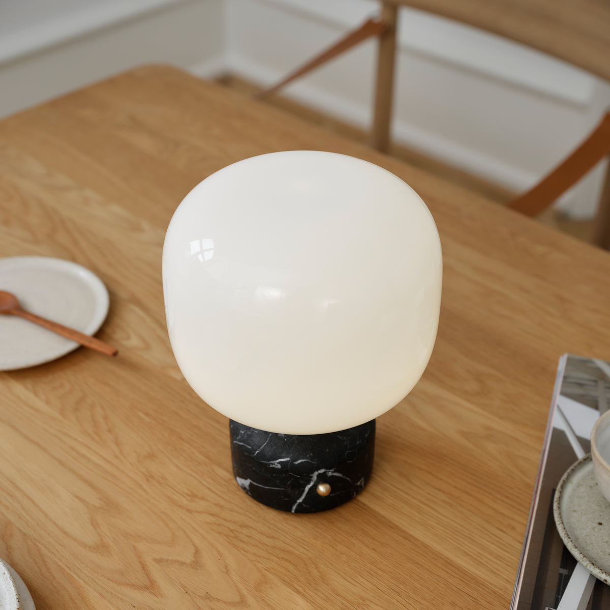 PolsterOase Tischlampe – MEEMO Tragbare Lampe Schwarzer Marmor Nr. 3