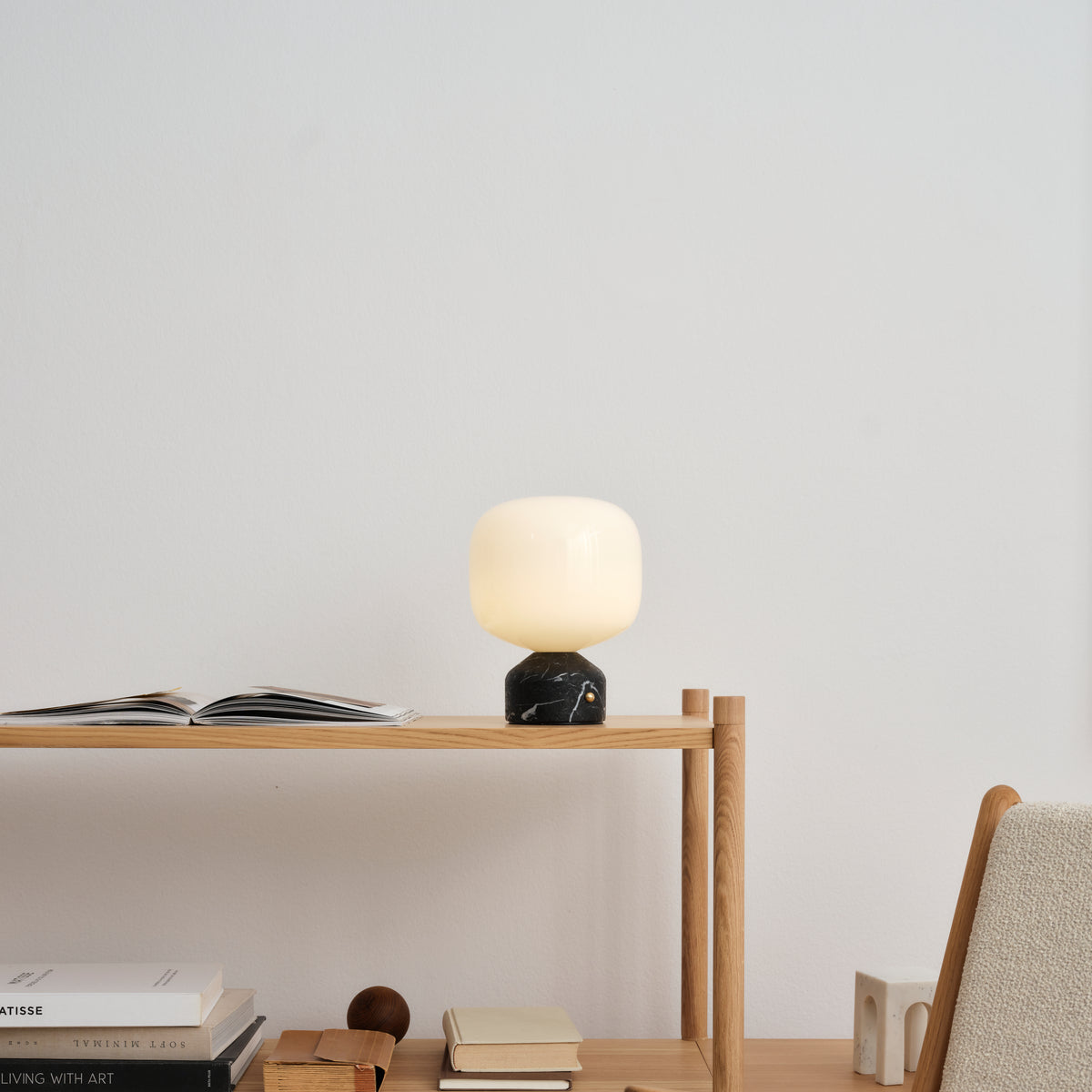 PolsterOase Tischlampe – MEEMO Tragbare Lampe Schwarzer Marmor Nr. 4