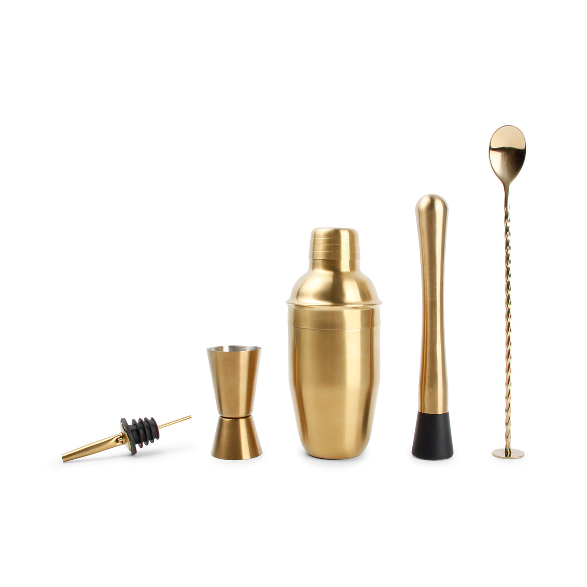 S|P Collection 7-teiliges Cocktail-Set, goldfarben, für die Bar – Produktansicht 1