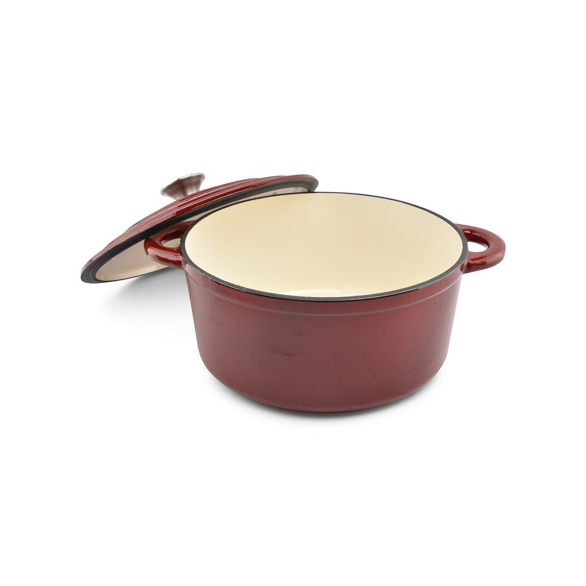 Salt & Pepper Kochtopf 26 cm Gusseisen rot Ferno – Produktansicht 4