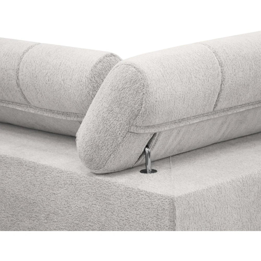 Vincent Ecksofa in L Form aus Strukturstoff mit Schlaffunktion und Bettkasten