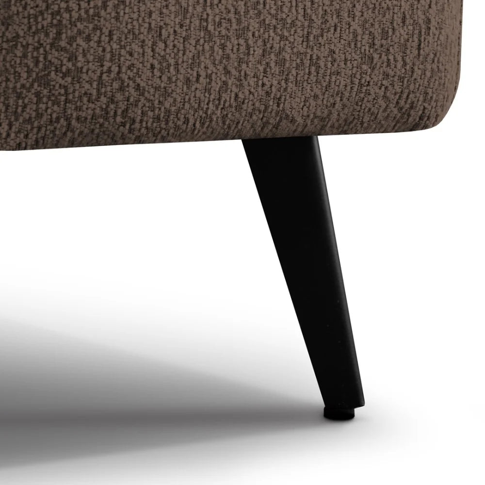 Vincent Ecksofa in L Form aus Strukturstoff mit Schlaffunktion und Bettkasten