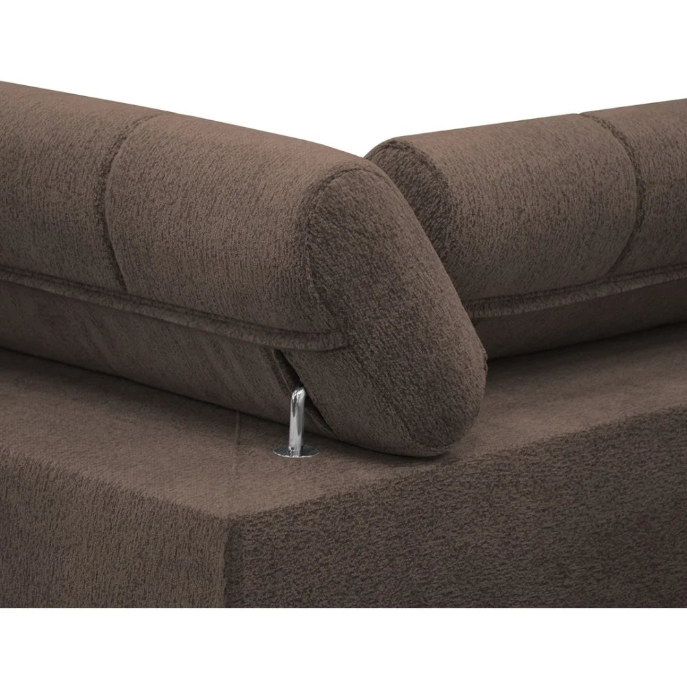 Vincent Ecksofa in L Form aus Strukturstoff mit Schlaffunktion und Bettkasten