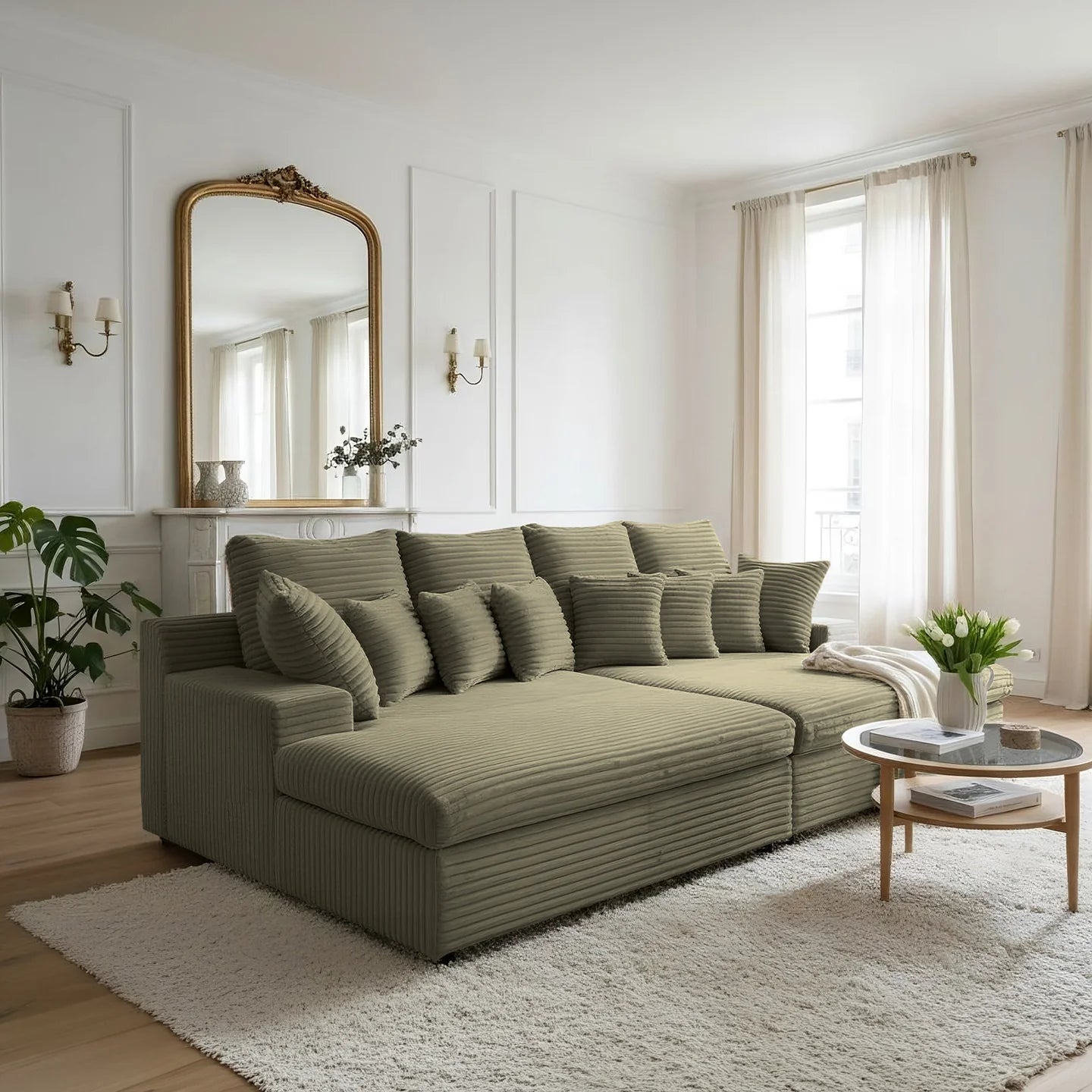 Big Sofa Lazy in Breitcord, 286 cm Breite