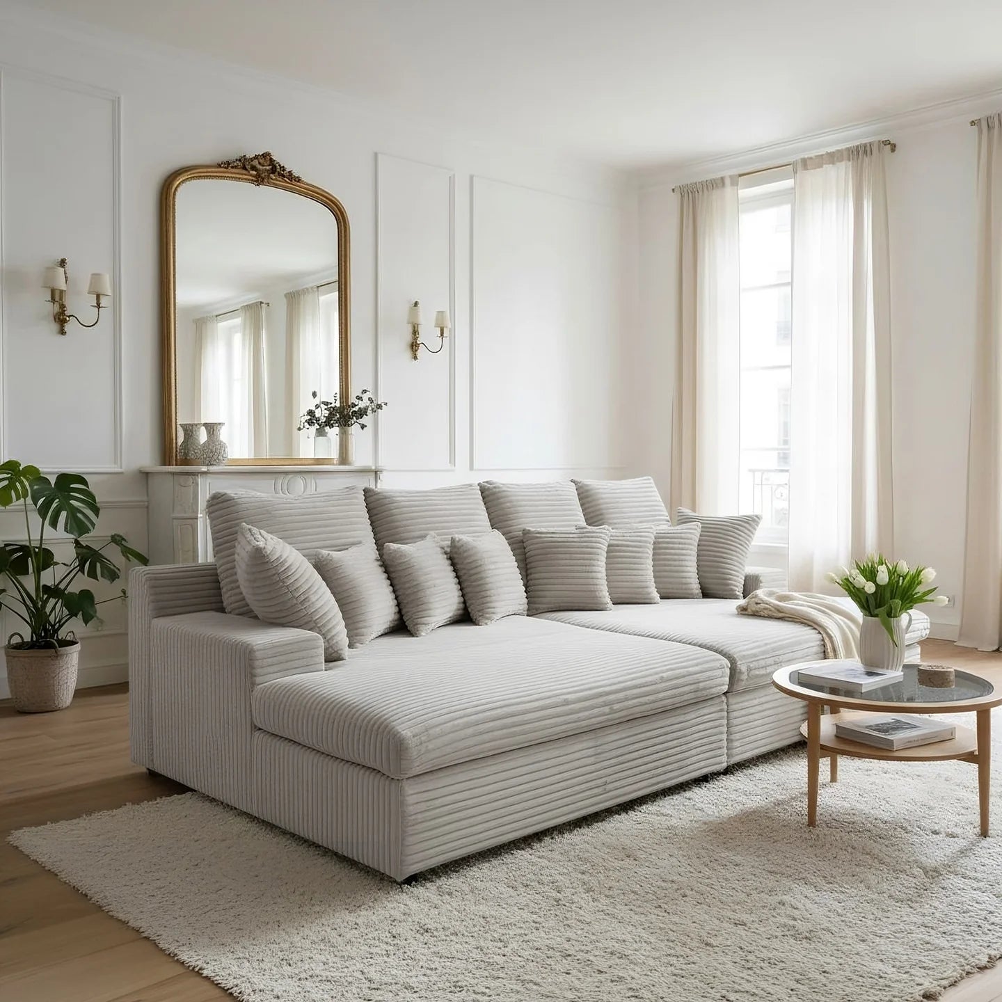 Big Sofa Lazy in Breitcord, 286 cm Breite