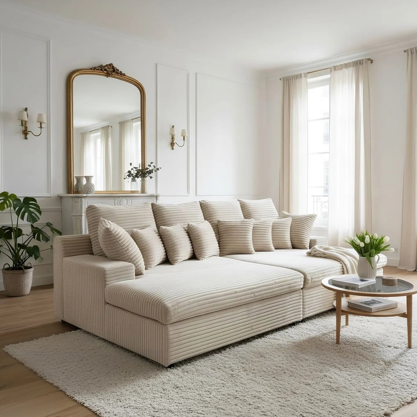 Big Sofa Lazy in Breitcord, 286 cm Breite