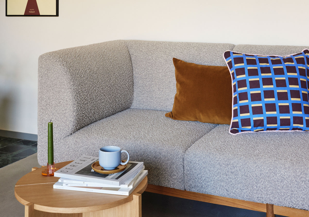 PolsterOase Möbel – Moment 3, Sitzer, Sofa in Bouclé, groß, Grau – Ansicht 9