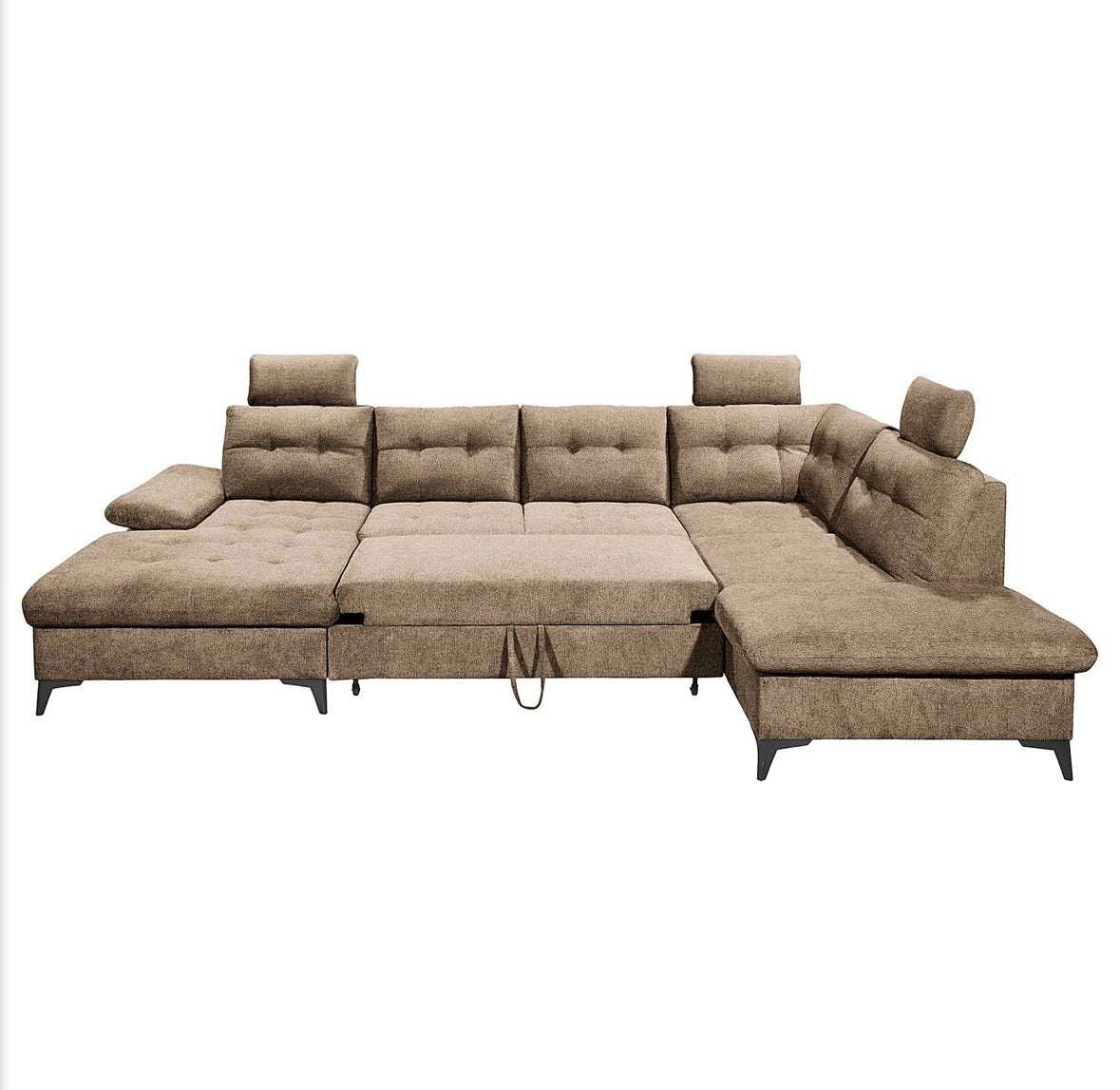 Wohnlandschaft in Webstoff, 324cm Breit | PolsterOase