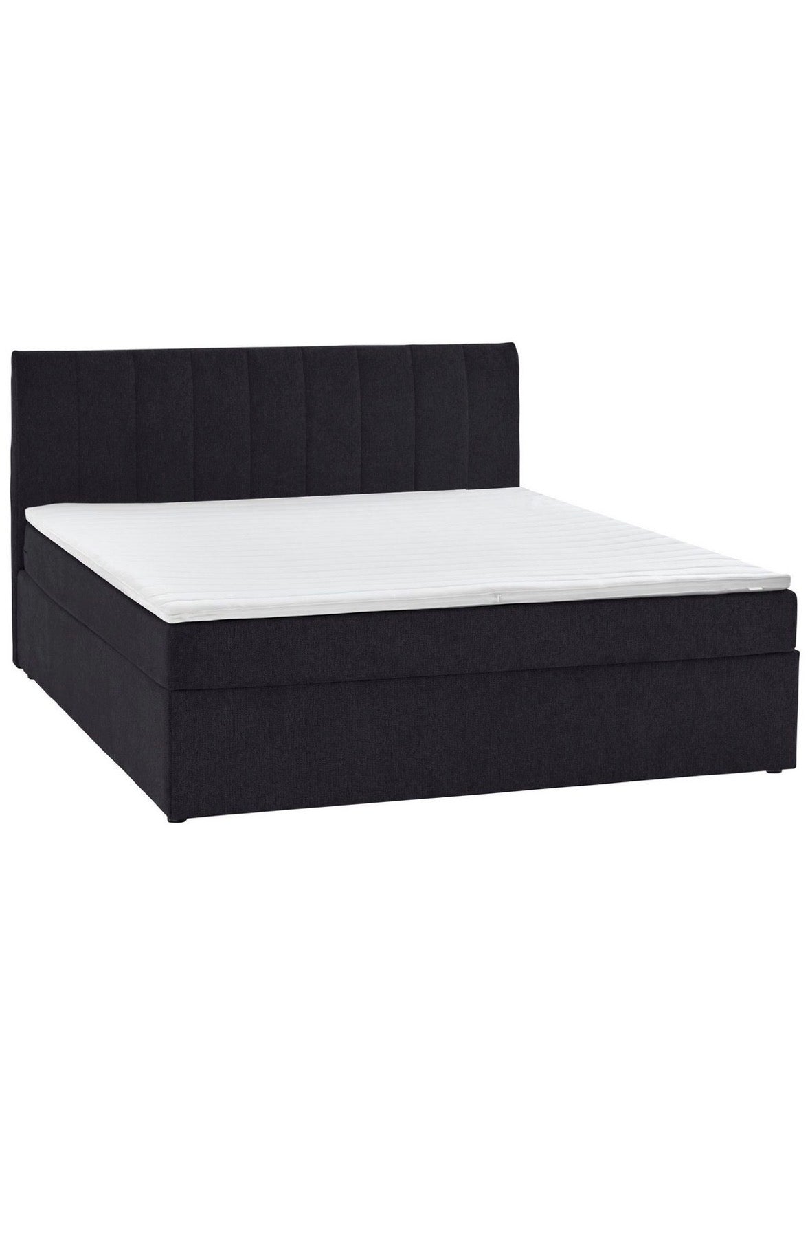 Boxbett / Boxspringbett 180x200cm mit Matratze in Schwarz - POLSTEROASE