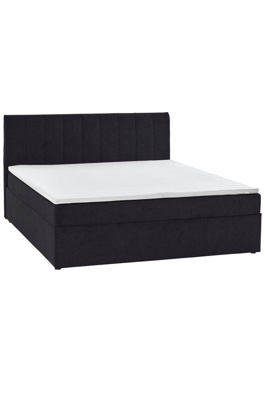 Boxbett / Boxspringbett 180x200cm mit Matratze in Schwarz - POLSTEROASE
