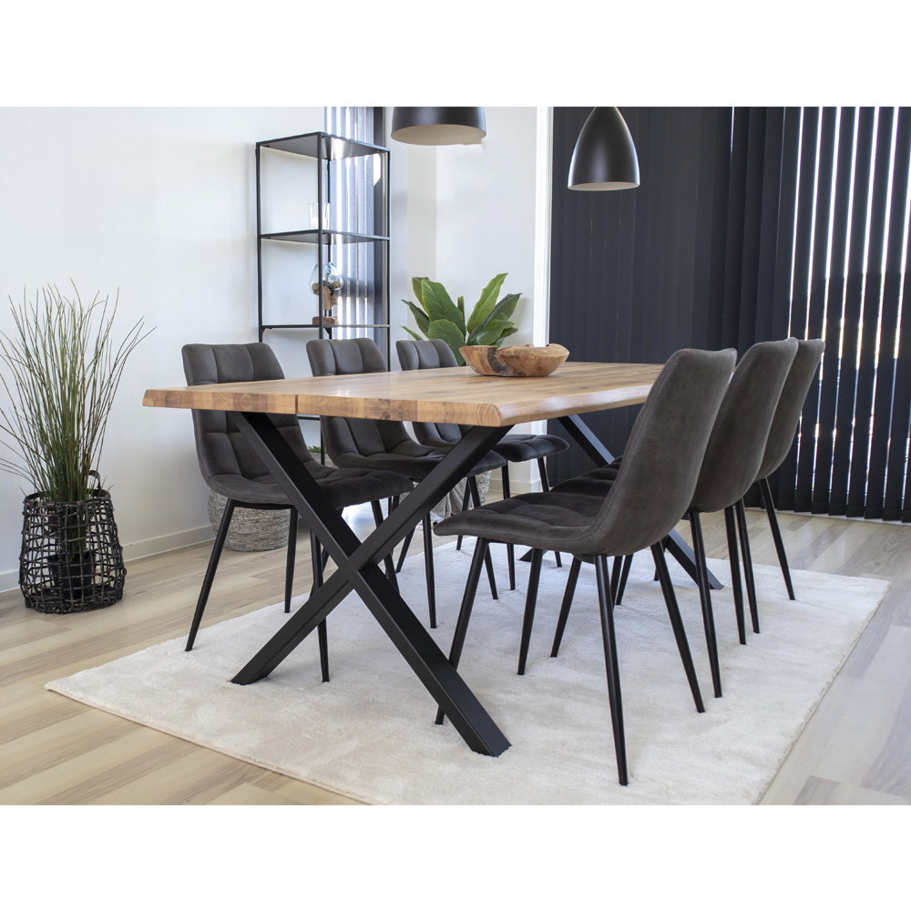 Middelfart Esszimmerstühle, Dunkelgrau/Schwarz, 2er-Set