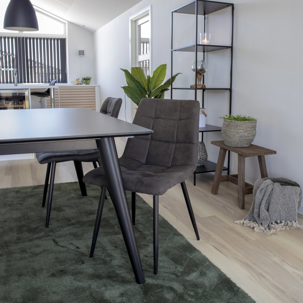 Middelfart Esszimmerstühle, Dunkelgrau/Schwarz, 2er-Set