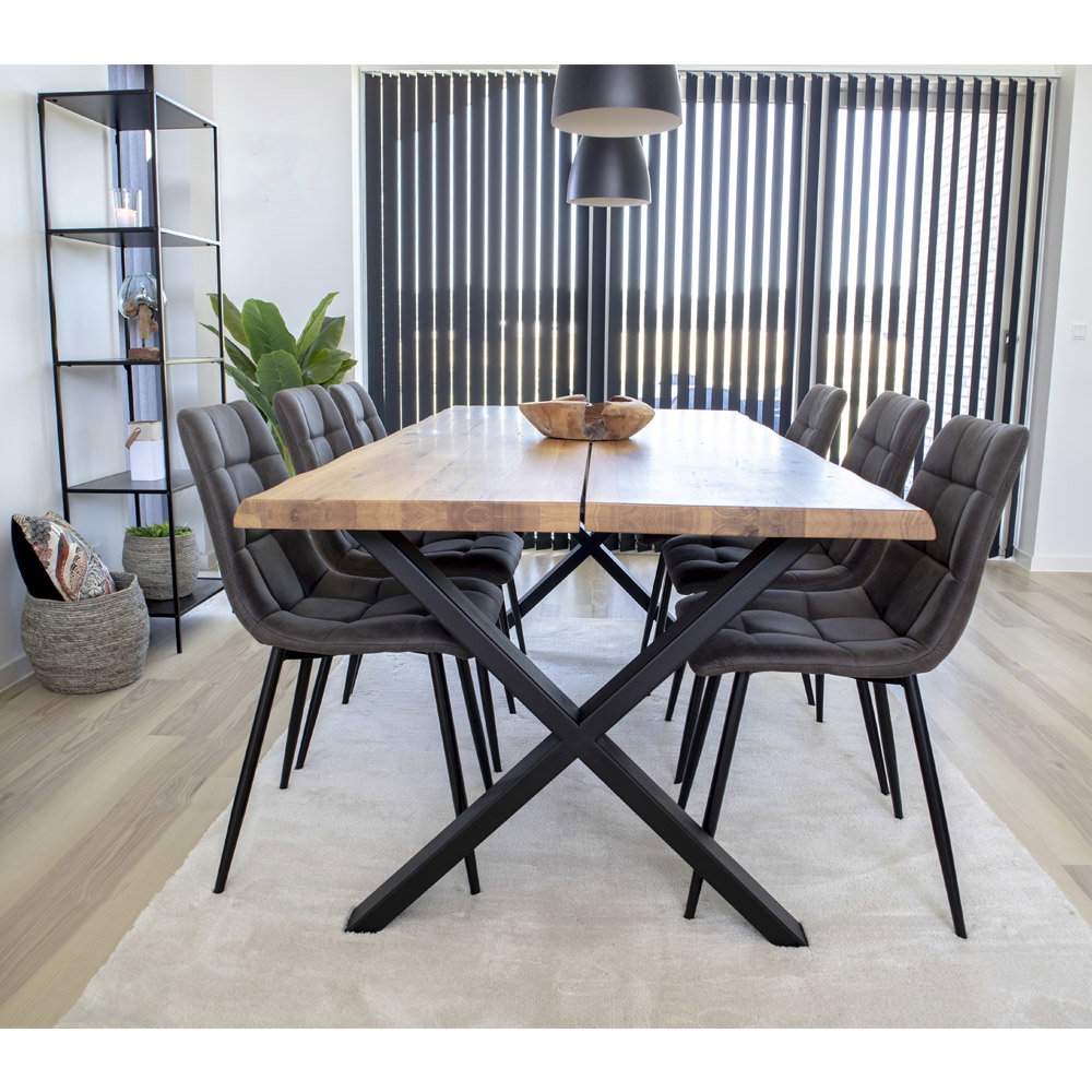 Middelfart Esszimmerstühle, Dunkelgrau/Schwarz, 2er-Set