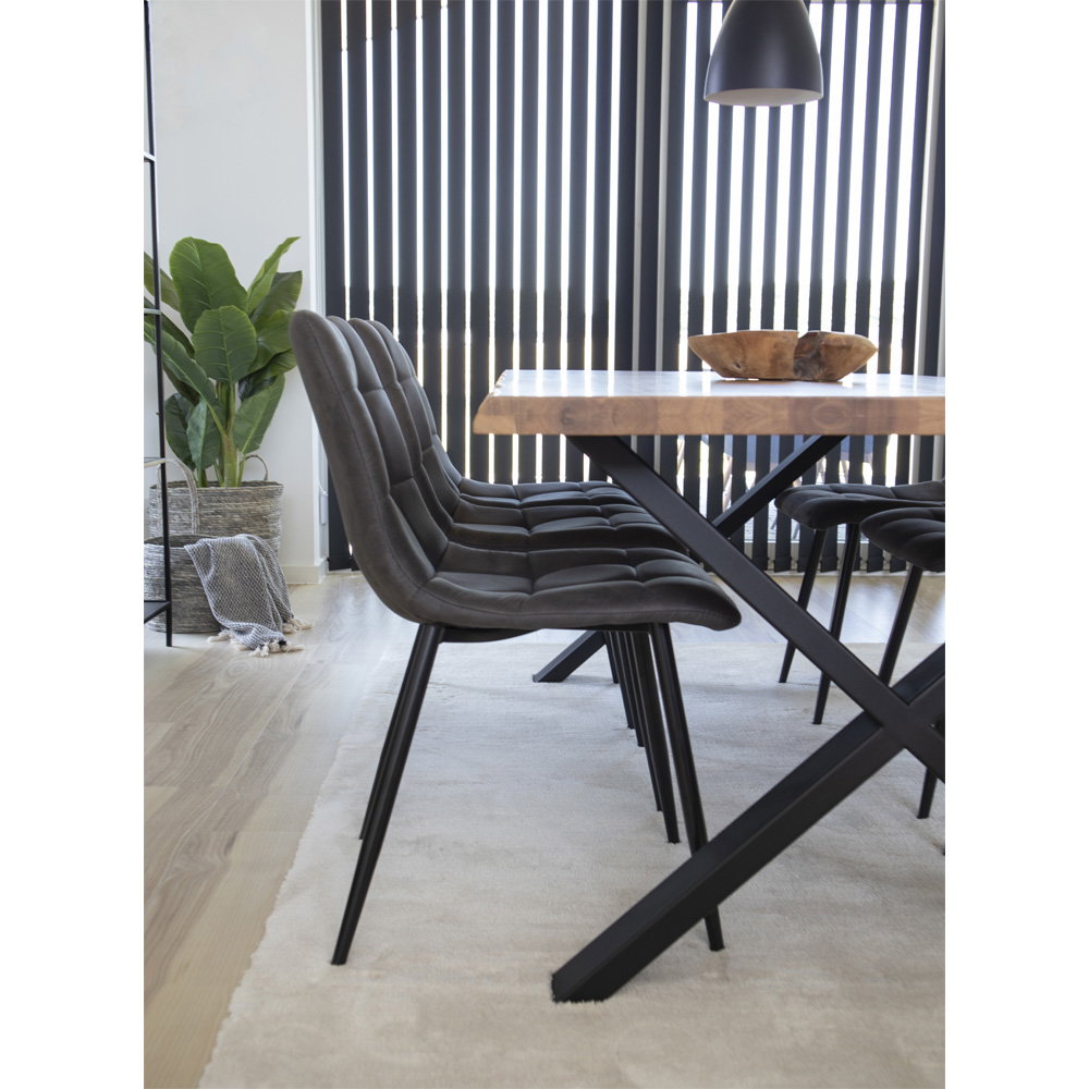 Middelfart Esszimmerstühle, Dunkelgrau/Schwarz, 2er-Set
