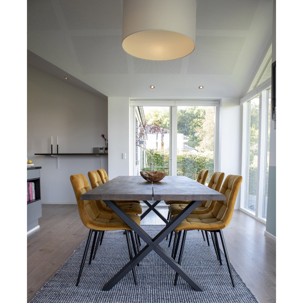 Middelfart Esszimmerstühle, Senfgelb/Schwarz, 2er-Set