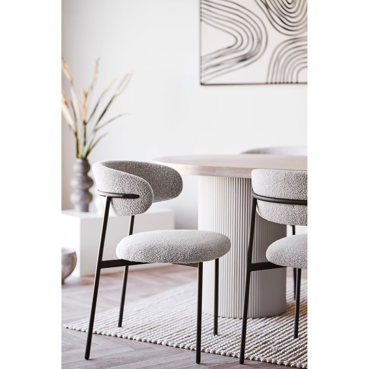 Mira Esszimmerstühle, Sand/Schwarz, 2er-Set