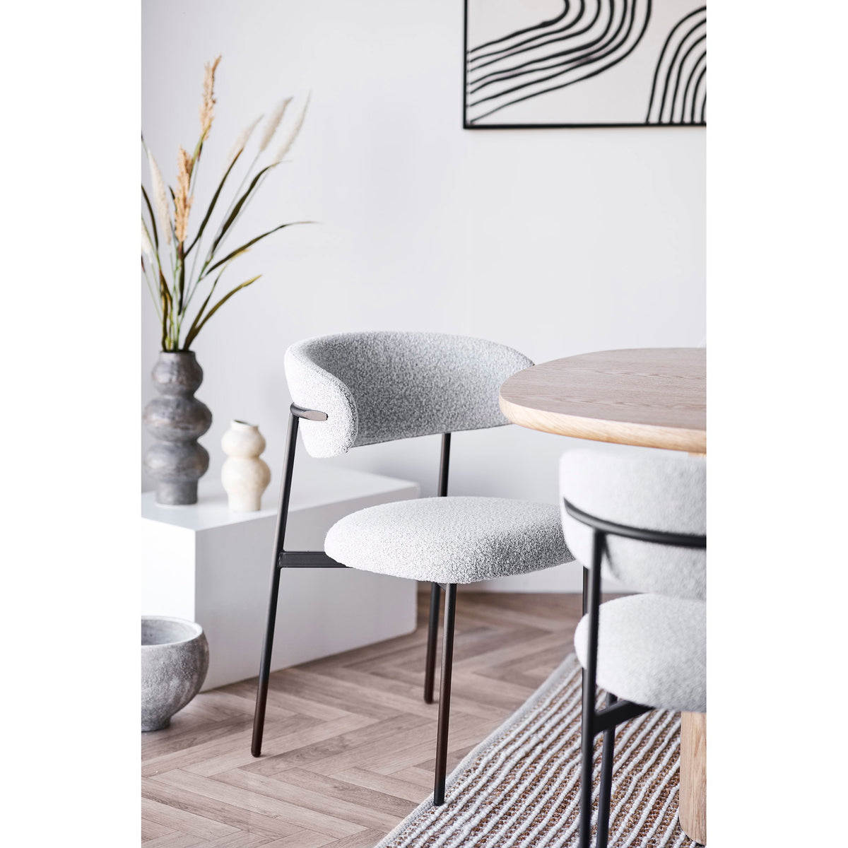 Mira Esszimmerstühle, Sand/Schwarz, 2er-Set